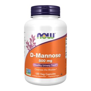 Now D-Mannose 500 mg - 120 Veg Capsules