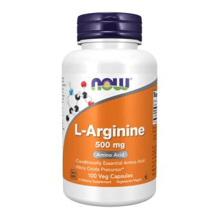 Now L-Arginine 500 mg - 100 Veg Capsules