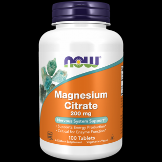 Now Magnesium Citrate 200 mg - 100 Tablets