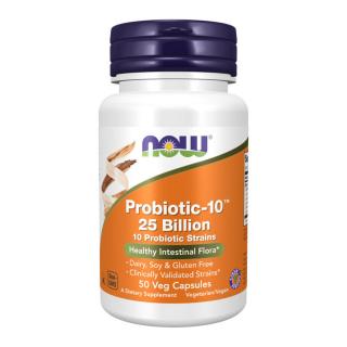 Now Probiotic-10 25 Billion - 50 Veg Capsules