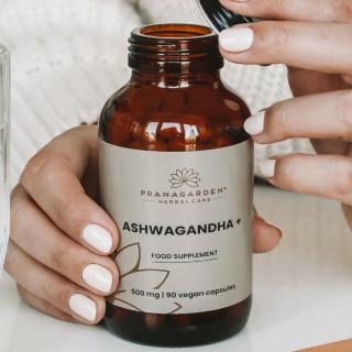Pranagarden Ashwagandha + 90 db - Emelt hatóanyag 500 mg - Stressz-menedzsment, alvás-támogatás hozzászokás nélkül, változókorban javallott