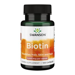 Swanson Biotin 5000 mcg - 100 Capsules