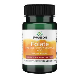 Swanson Folate (5-MTHF) 800 mcg - 30 Veggie Capsules