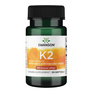 Swanson K-2 100 mcg - 30 Softgels