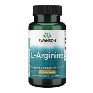 Swanson L-Arginine 500 mg - 100 Capsules