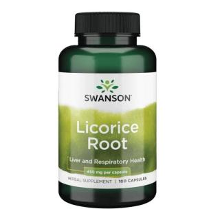 Swanson Licorice Root 450 mg - 100 Capsules