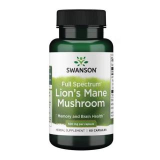 Swanson Lion's Mane Mushroom 500 mg - 60 Capsules