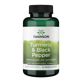 Swanson Turmeric  Black Pepper - 90 Veggie Capsules