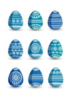 Kék hústvéti tojásos filclap