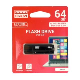 GOODRAM 64GB UMM3 USB 3.0 Pendrive Fekete
