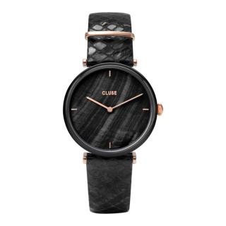 Cluse Triomphe Leather Black Black Pearl Black női óra CW8012