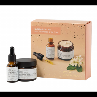 Evolve Beauty GLOW  RESTORE Bőrmegújító arcápoló szett érett, ráncos bőrre (1 db)