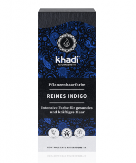 Khadi Növényi hajfesték por kékesfekete (indigó) (100 g)