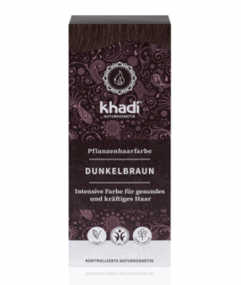 Khadi Növényi hajfesték por sötétbarna (100 g)