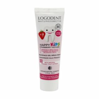 Logona Logodent Fluoridmentes eper ízű gyerekfogkrém (50 ml)