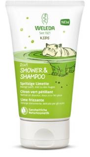 Weleda KIDS 2in1 Tusfürdő és sampon - lime (150 ml)