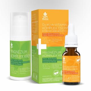 Wise Tree Naturals D3-K2-A-Vitamin komplex (60 adag) + Magnézium krém (100 ml)