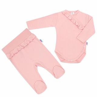 2-részes baba együttes New Baby Stripes rózsaszín