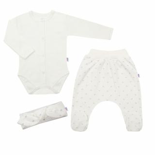 3-részes pamut együttes New Baby Kiddy krémszínű