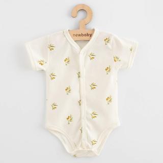 Baba Biopamut rövid ujjú patentos body New Baby Olives