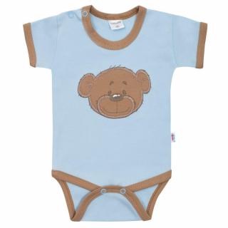 Baba body rövid ujjú New Baby BrumBrum blue brown