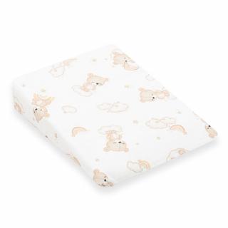 Baba párna huzat - ék alakú New Baby BASIC fehér 30x37 cm bear beige