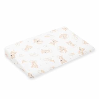 Baba párna huzat - ék alakú New Baby BASIC fehér 59x37cm bear beige