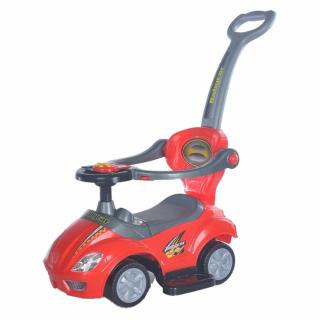 Bébitaxi tolókarral 3az1-ben Baby Mix Mega Car piros (a csomagolás sérült)