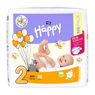 Bella Happy pelenka (2-es) 3 - 6 kg (78 db/cs)