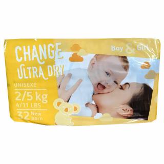 Change pelenka Ultra dry (1-es) 2 - 5 kg (32 db/cs)