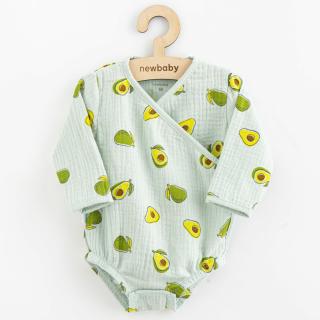 Csecsemő muszlin patentos body New Baby Avocado