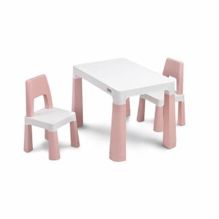Gyerekasztal 2 db székkel Toyz MONTI rózsaszín