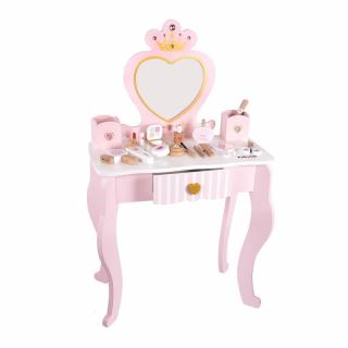 Gyermek fa fésülködőasztal Baby Mix Heart fehér