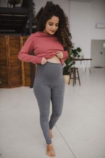 Magas derekú kismama leggings milk  love szürke melanzs XL