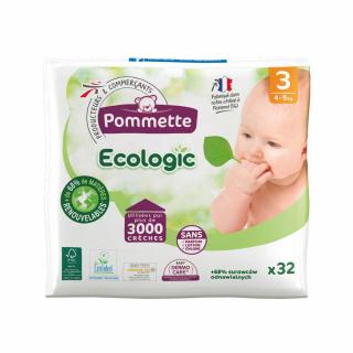 Pommette pelenka Ecologic, Csomagolás sérült! (3-as) 4 - 9 kg (32 db/cs)