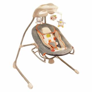 Ringatható, szabályozható pihenőszék világítós projektorral Baby Mix szürke