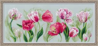 Tavaszi tulipánok - keresztszemes készlet