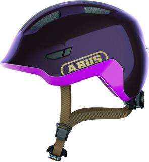 ABUS kerékpáros gyerek sisak Smiley 3.0 ACE LED, In-Mold, royal purple, S (45-50 cm)