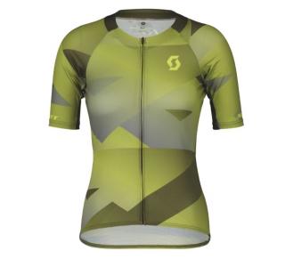SCOTT RC Premium Climber Short-Sleeve Women's Shirt Fir Green/Bitter Yellow Mez Méret: XS