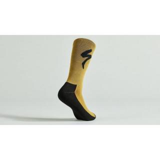 Specialized PrimaLoft® Lightweight Tall Logo Socks Harvest Gold Okker Zokni XL