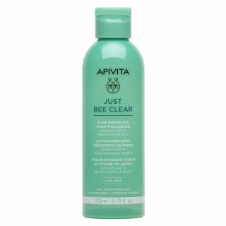 APIVITA JUST BEE CLEAR Pórusösszehúzó mélytiszító lotion zsíros, pattanásokra hajlamos bőrre 200 ml