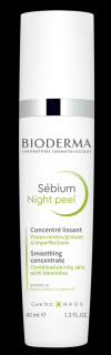 Bioderma Sebium Night Peel Gyengéden hámlasztó tisztító gél 40ml