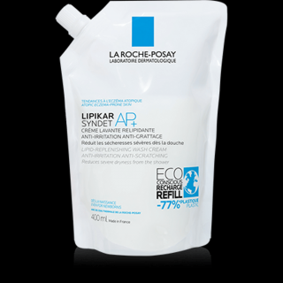 La Roche-Posay Lipikar Syndet AP+ lipidpótló krém-tusfürdő irritáció és viszketés ellen Utántöltő 400 ml
