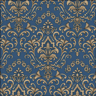 Baroque ornament blue papírszalvéta 33x33cm, 20db-os