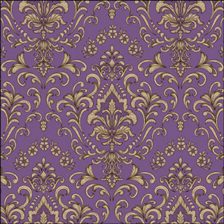 Baroque ornament purple papírszalvéta 33x33cm, 20db-os