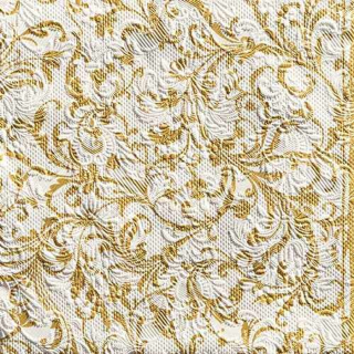 Elegance Damask White/Gold dombornyomott papírszalvéta 33x33cm, 15db-os