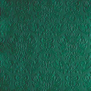 Elegance dark mint dombornyomott papírszalvéta 33x33cm, 15db-os