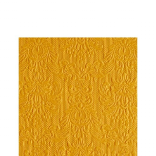 Elegance ocher dombornyomott papírszalvéta 25x25cm, 15db-os