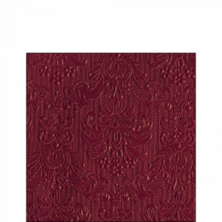 Elegance ruby red dombornyomott papírszalvéta 25x25cm, 15db-os