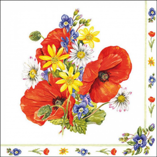 Field bouqoet papírszalvéta 33x33cm, 20db-os